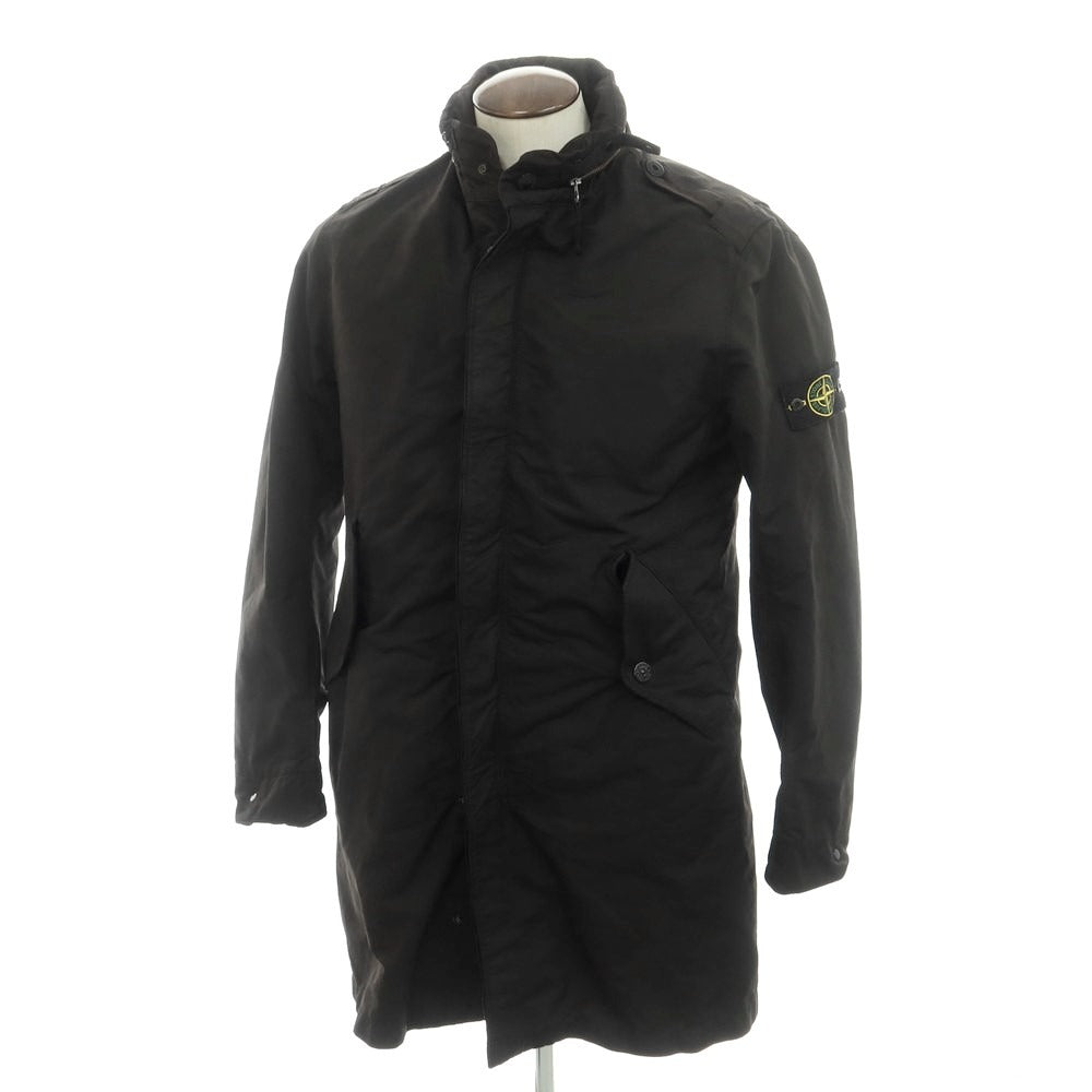 【中古】ストーンアイランド STONE ISLAND ポリエステルナイロン モッズコート ブラック系【 L 】【 状態ランクC 】【 メンズ 】