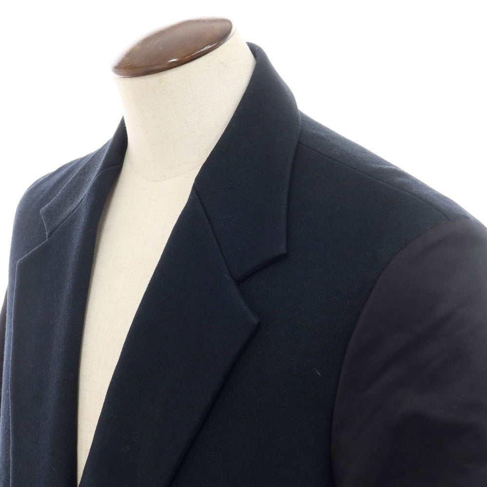 【中古】ウミットベナン Umit Benan ナイロンウール系 ダブル チェスターフィールドコート ネイビー系【 50 】【 状態ランクC 】【 メンズ 】 [EPD]