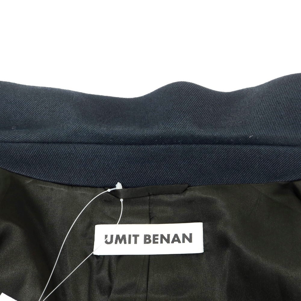 【中古】ウミットベナン Umit Benan ナイロンウール系 ダブル チェスターフィールドコート ネイビー系【 50 】【 状態ランクC 】【 メンズ 】 [EPD]