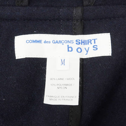 【中古】コムデギャルソンシャツ COMME des GARCONS SHIRT 2017年秋冬 ウールナイロン ダッフルコート ネイビー【 M 】【 状態ランクB 】【 メンズ 】