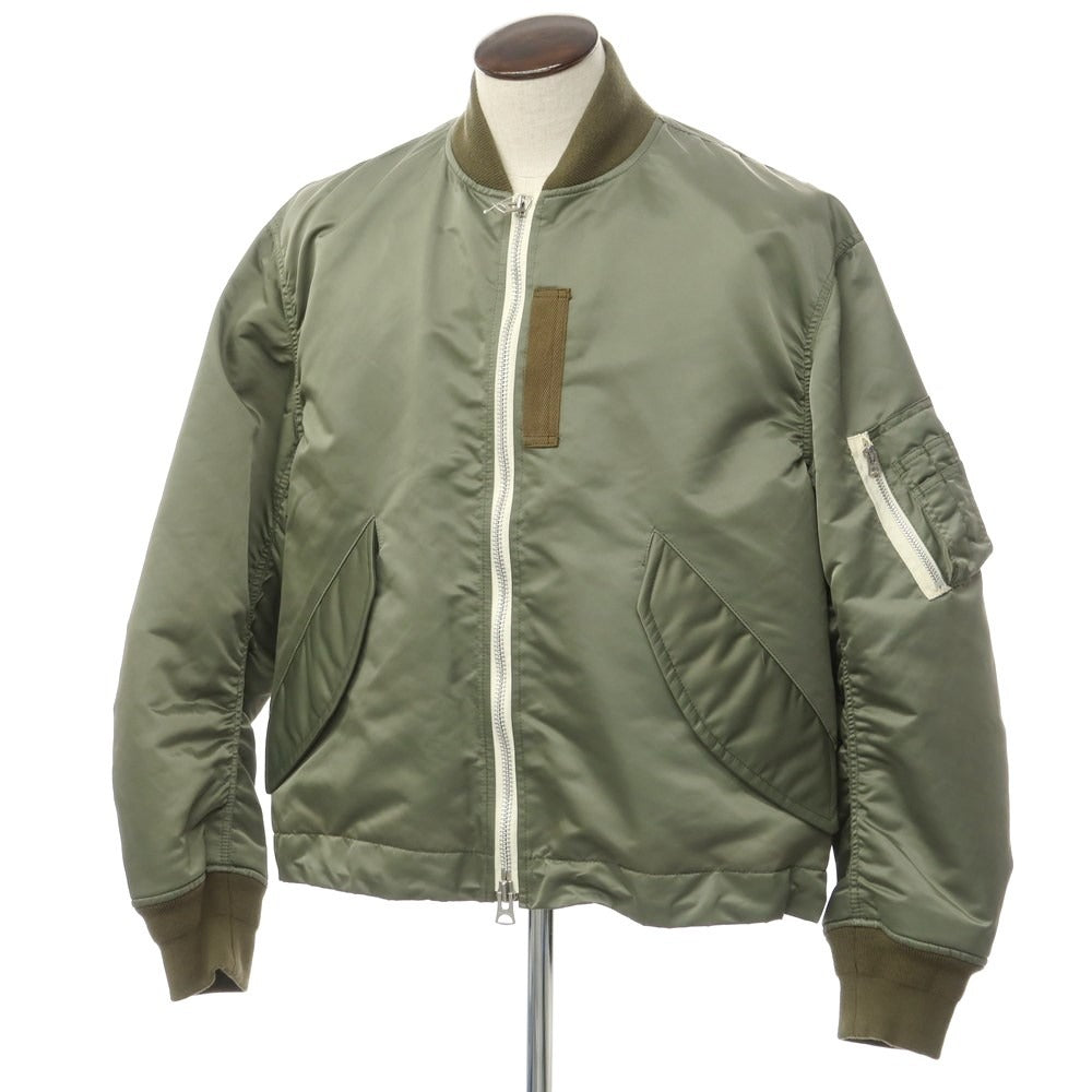 [Used] Sacai 2022 Fall/Winter MA-1 Nylon Blouson Military Jacket Olive [3] [Condition Rank B] [Men&