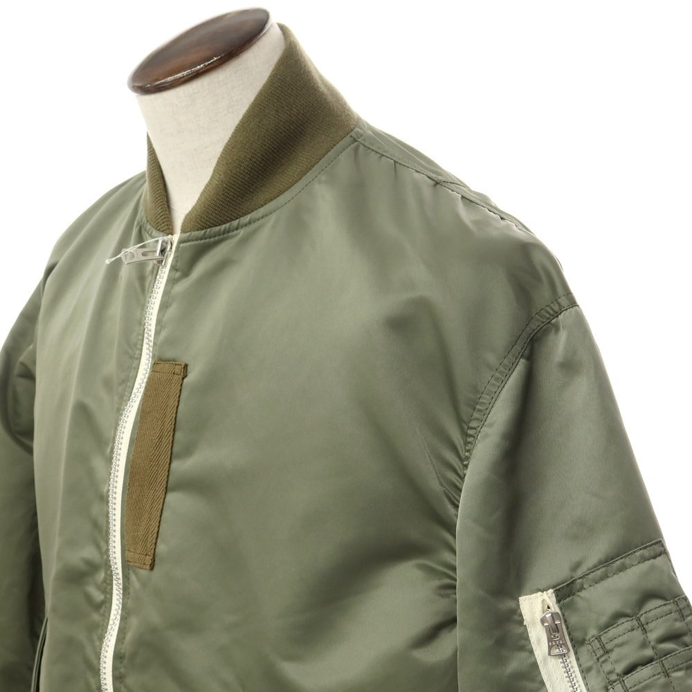 [Used] Sacai 2022 Fall/Winter MA-1 Nylon Blouson Military Jacket Olive [3] [Condition Rank B] [Men&