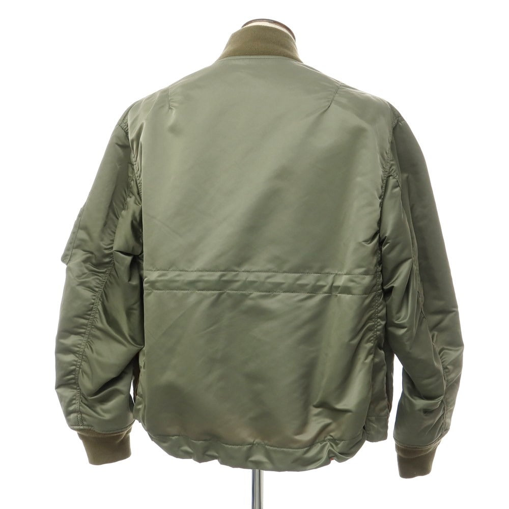 [Used] Sacai 2022 Fall/Winter MA-1 Nylon Blouson Military Jacket Olive [3] [Condition Rank B] [Men&