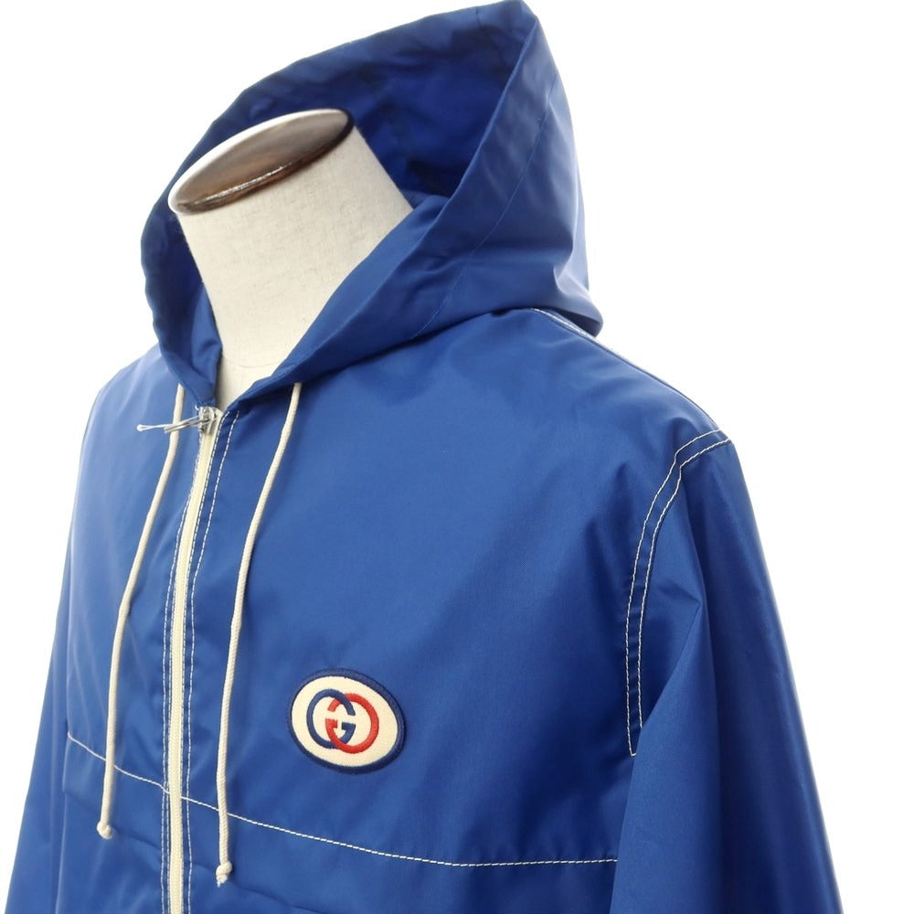 [Used] Gucci Nylon Zip-up Shell Jacket Blue [50] [Condition Rank B] [Men&