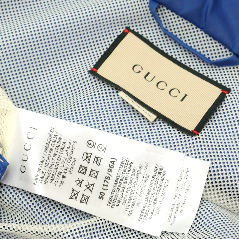 [Used] Gucci Nylon Zip-up Shell Jacket Blue [50] [Condition Rank B] [Men&