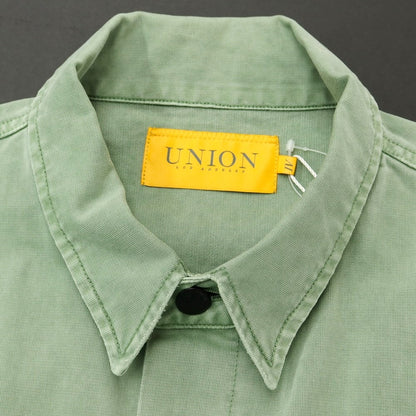 【中古】【未使用】ユニオン UNION コットン オーバーサイズ ワークシャツ ライトグリーン【 IV（4） 】【 状態ランクS 】【 メンズ 】