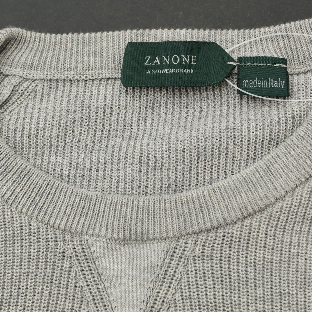 [Used] ZANONE Cotton Crew Neck Pullover Knit Grey [50] [Condition Rank B] [Men&