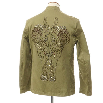 [Used] ETRO Cotton Studded Military Jacket Olive [M] [Condition Rank C] [Men&