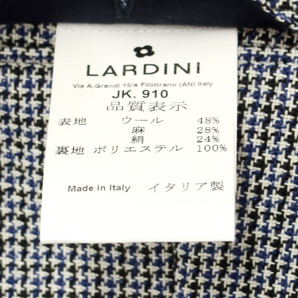 [Used] LARDINI wool linen silk casual jacket, navy x black [46] [Condition rank B] ​​[Men&