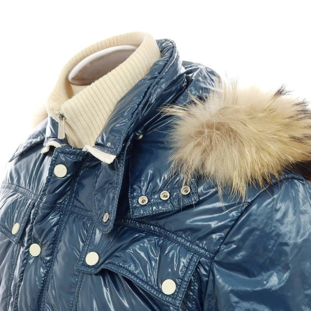 【新品未使用】MOTECORE モンテコーレ　ナイロンジャケット　50 中古】モンテコーレ Montecore ナイロン ダウンジャケット ネイビー