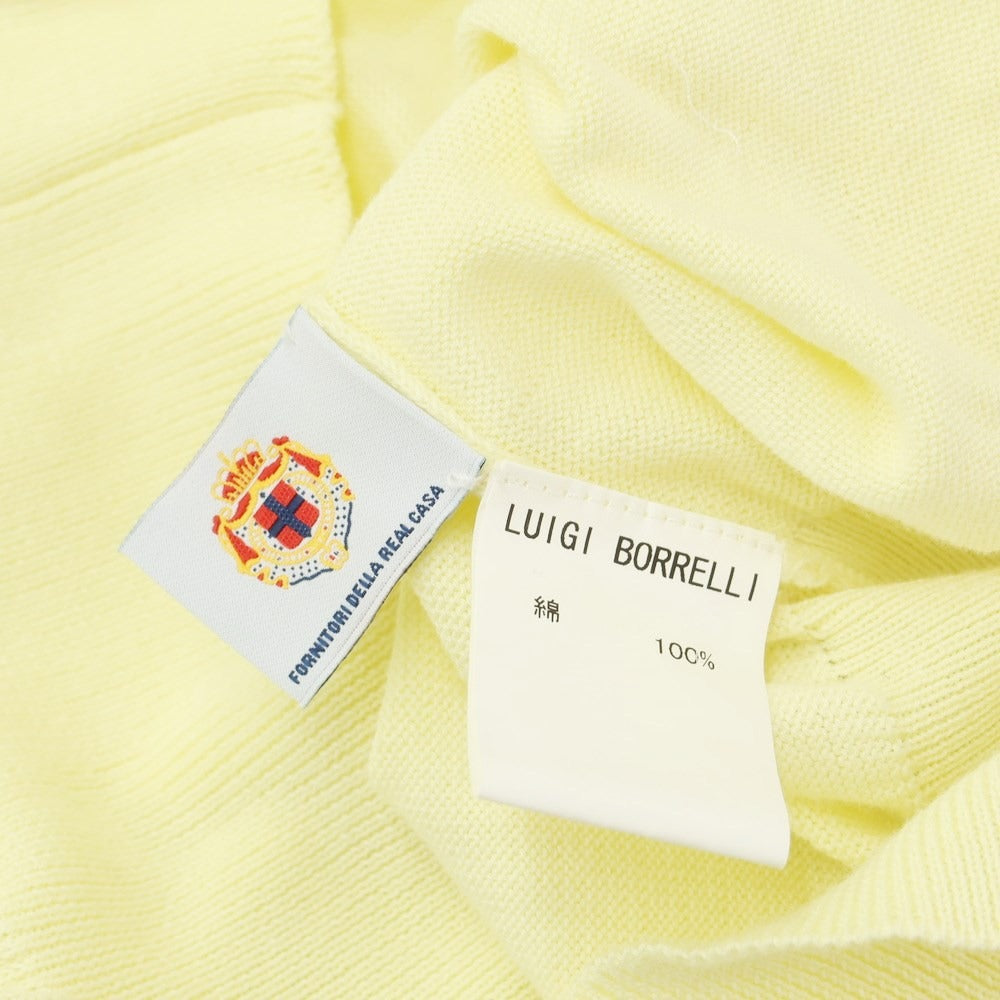 [Used] Luigi Borrelli Cotton V-neck pullover knit light yellow [Size 50] [YEL] [S/S] [Condition rank C] [Men&