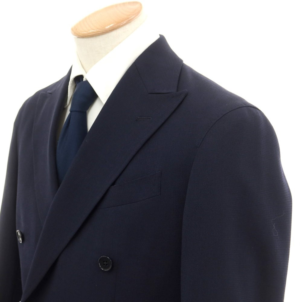 [Used] UNIVERSAL LANGUAGE Polyester wool set-up double-breasted suit Navy [S] [Condition rank B] ​​[Men&