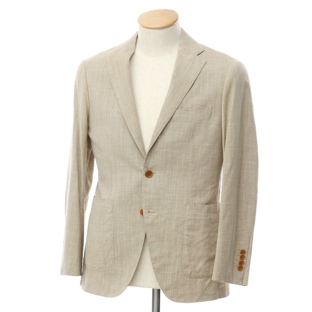 [Used] UNIVERSAL LANGUAGE Wool Silk Tailored Jacket Beige [42] [Condition Rank B] ​​[Men&