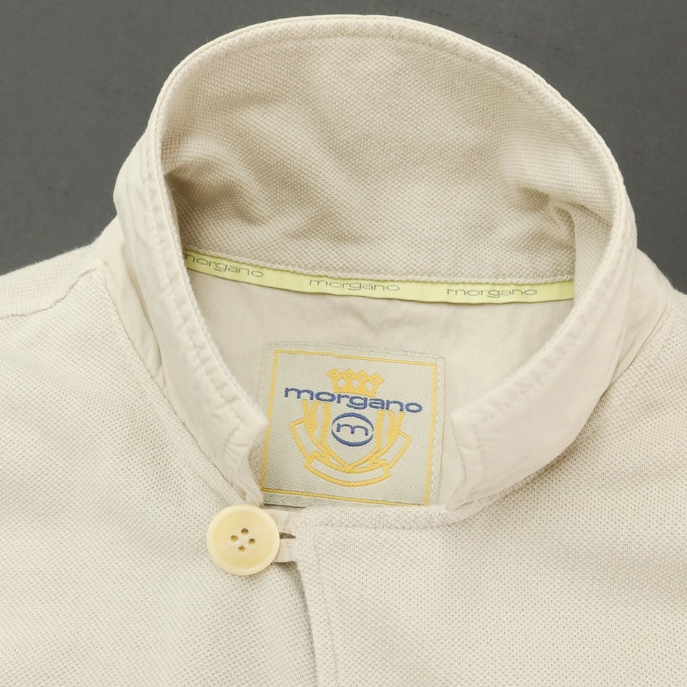 [Used] Morgano Cotton Pique Safari Jacket Casual Jacket Light Greige [Size 44] [BEI] [S/S] [Condition Rank B] ​​[Men&