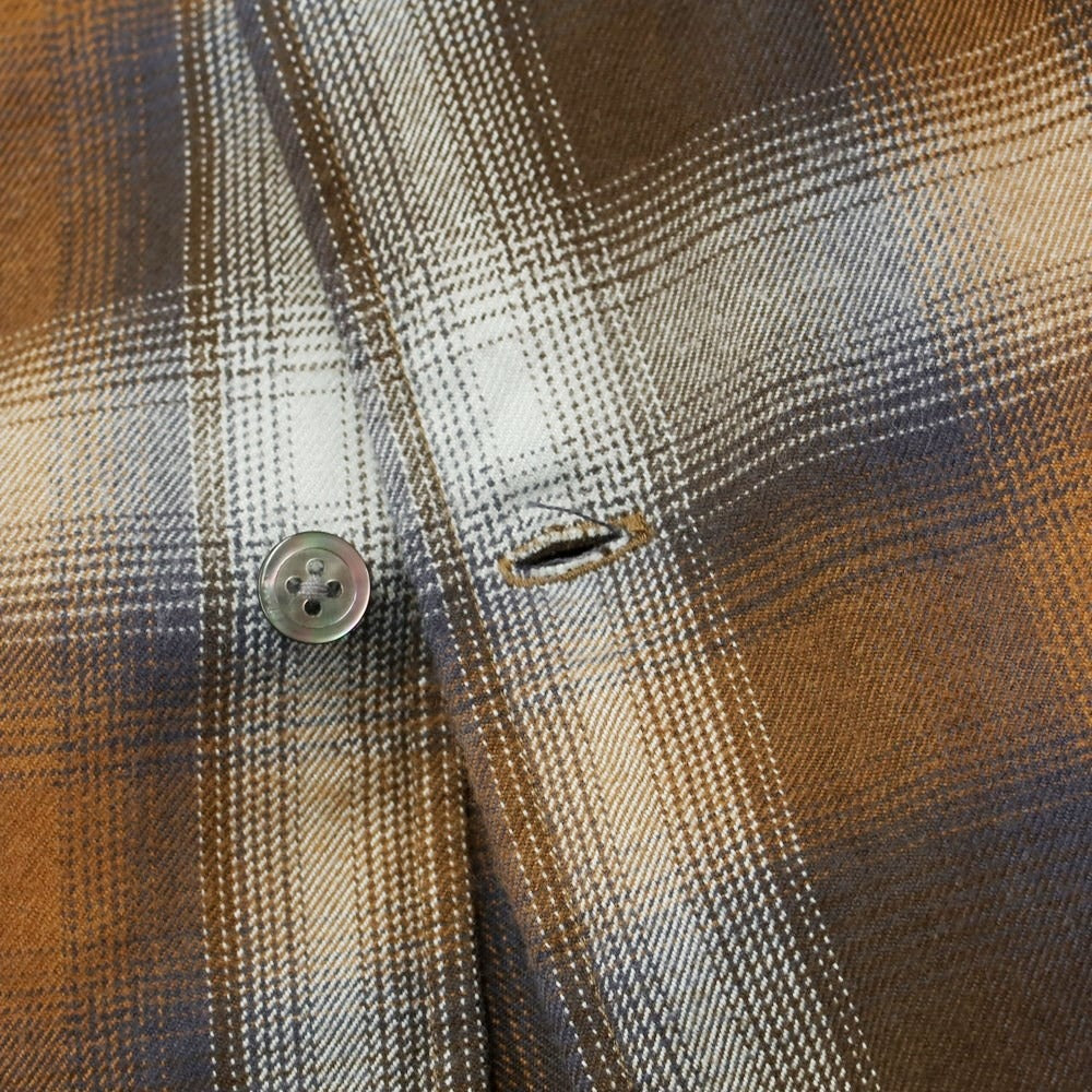 [Used] SSZ Oversized Check Flannel Shirt Brown x Light Gray [L] [Condition Rank B] [Men&