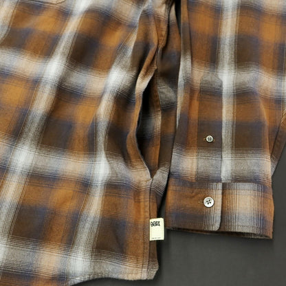 [Used] SSZ Oversized Check Flannel Shirt Brown x Light Gray [L] [Condition Rank B] [Men&