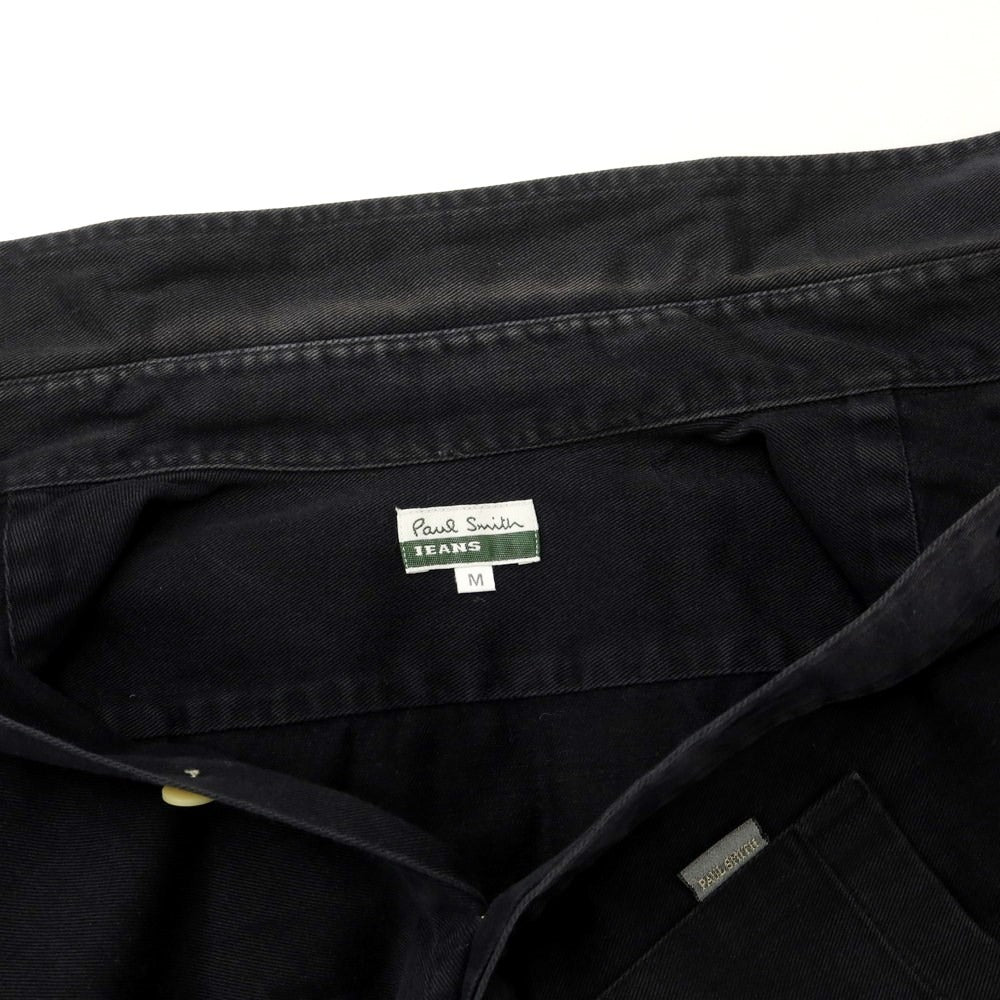 [Used] Paul Smith Jeans Twill Cotton Casual Shirt Black [M] [Condition Rank C] [Men&