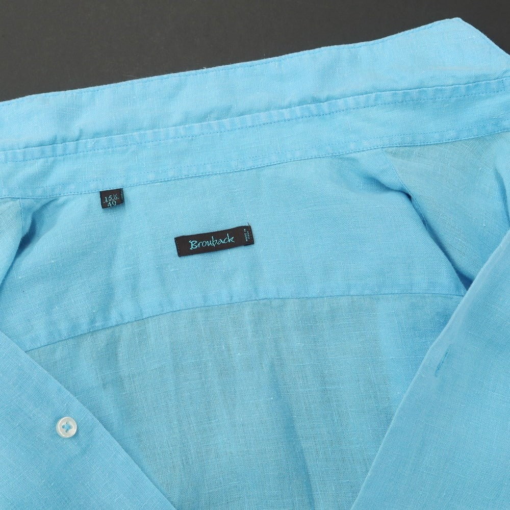 [Used] Brouback Linen Casual Shirt Light Blue [40] [Condition Rank D] [Men&