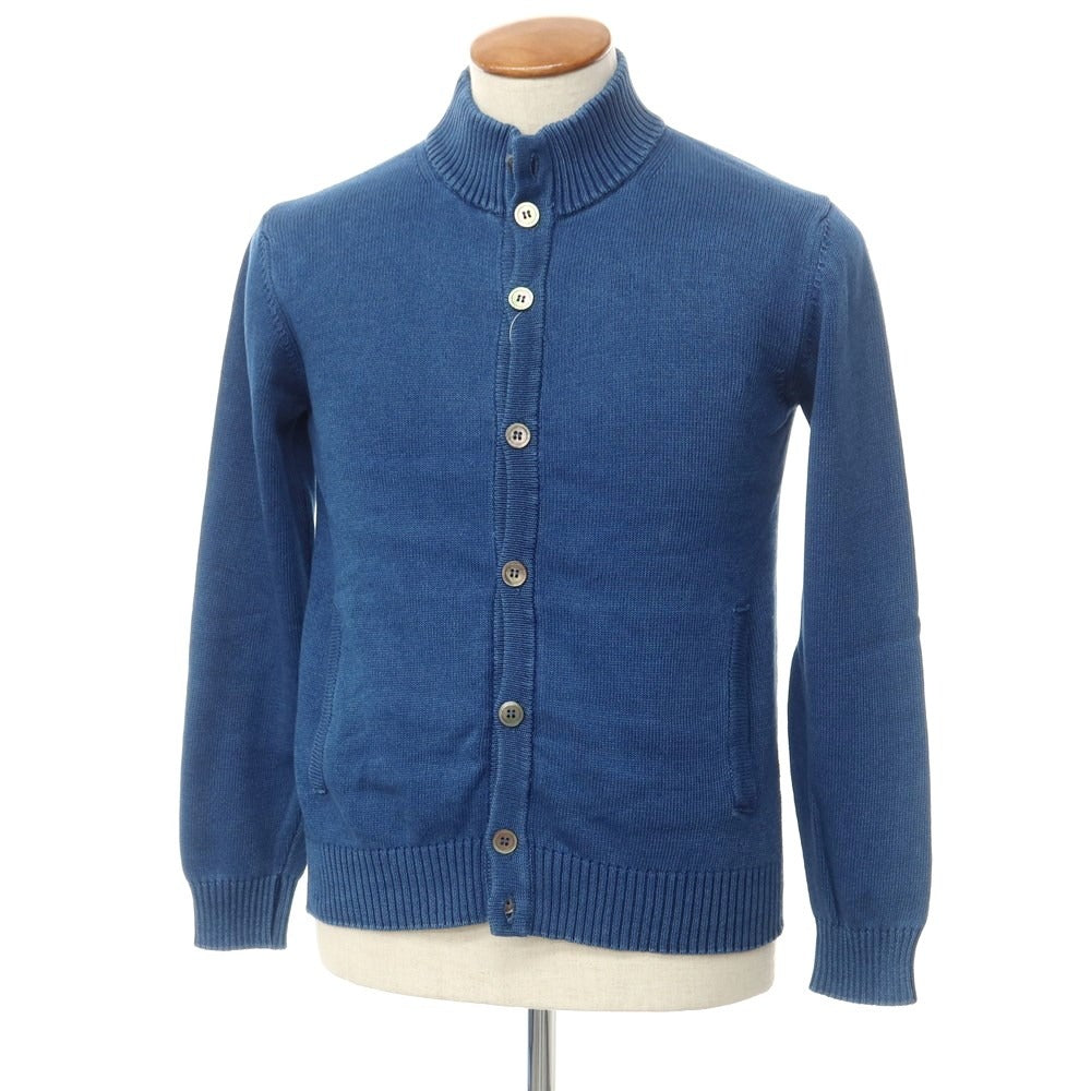 [Used] Morgano Cotton Stand Collar Cardigan Blue [Size 46] [BLU] [S/S] [Condition Rank C] [Men&