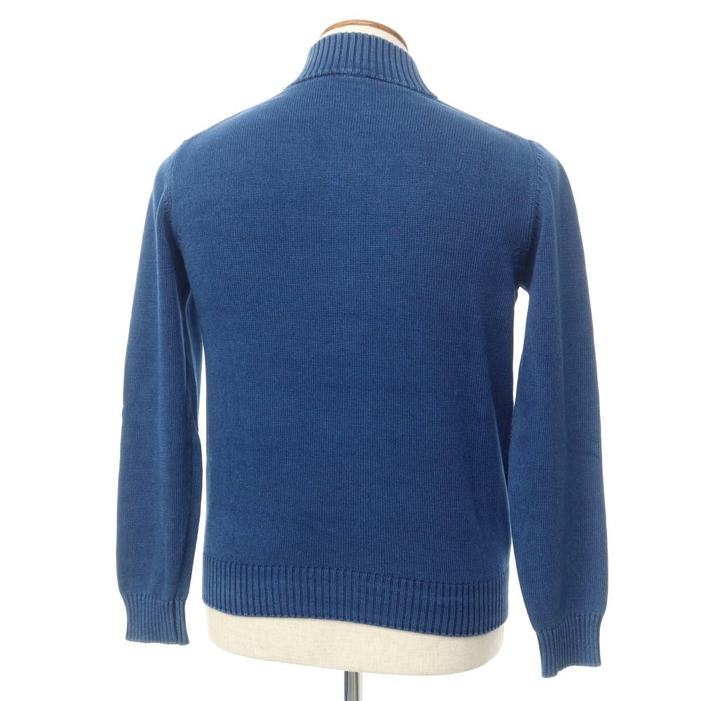 [Used] Morgano Cotton Stand Collar Cardigan Blue [Size 46] [BLU] [S/S] [Condition Rank C] [Men&