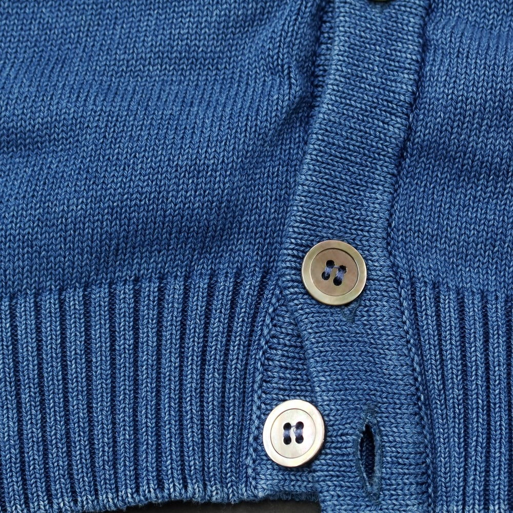 [Used] Morgano Cotton Stand Collar Cardigan Blue [Size 46] [BLU] [S/S] [Condition Rank C] [Men&