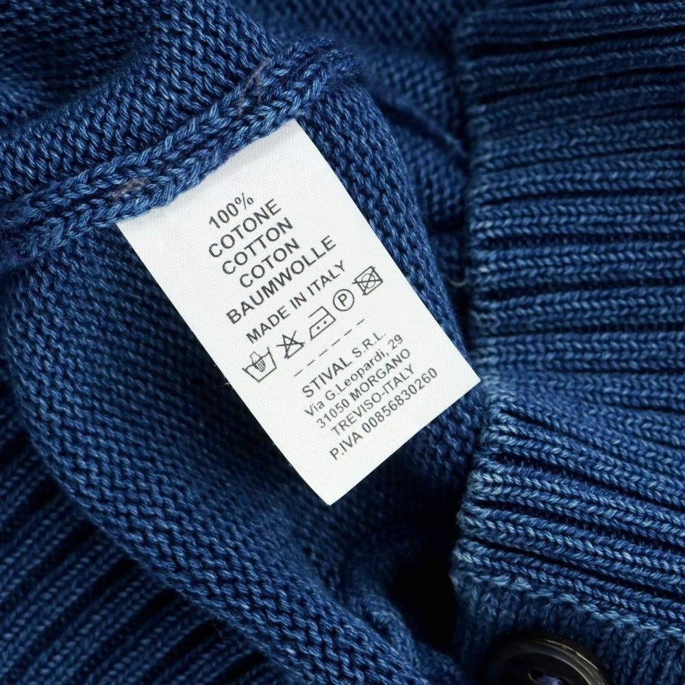 [Used] Morgano Cotton Stand Collar Cardigan Blue [Size 46] [BLU] [S/S] [Condition Rank C] [Men&