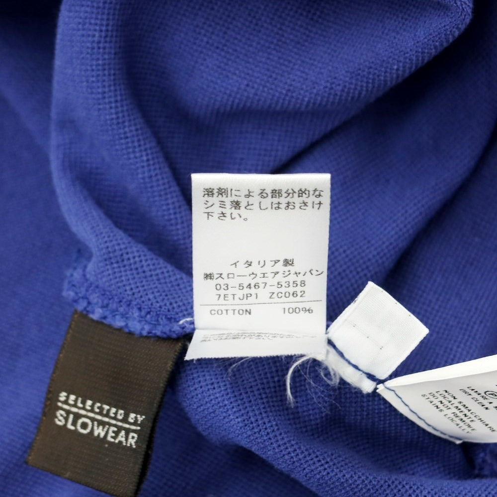 [Used] ZANONE Cotton Long Sleeve Polo Shirt Dark Smalt Blue [Size 48] [BLU] [S/S/A/W] [Condition Rank C] [Men&