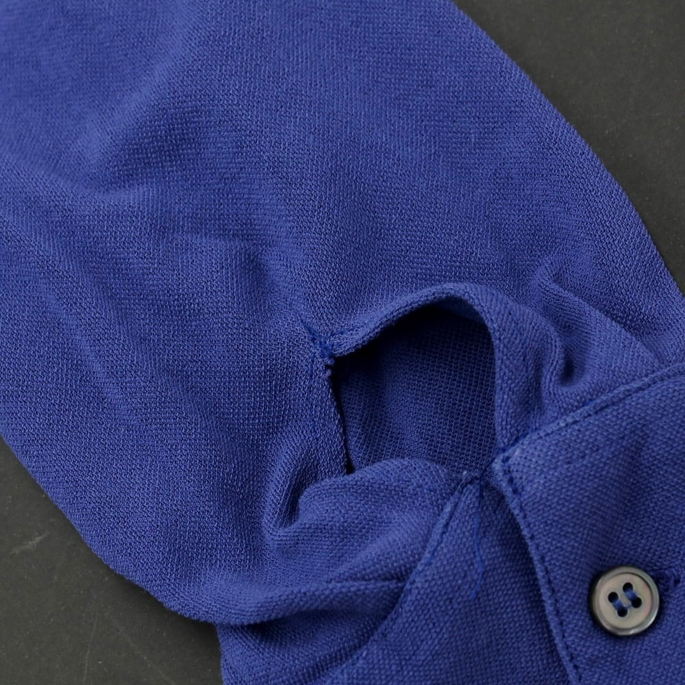 [Used] ZANONE Cotton Long Sleeve Polo Shirt Dark Smalt Blue [Size 48] [BLU] [S/S/A/W] [Condition Rank C] [Men&