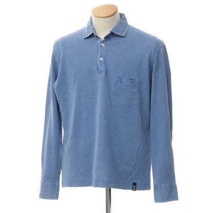 [Used] Drumohr Cotton Pique Long Sleeve Polo Shirt Blue [Size S] [BLU] [S/S/A/W] [Condition Rank C] [Men&