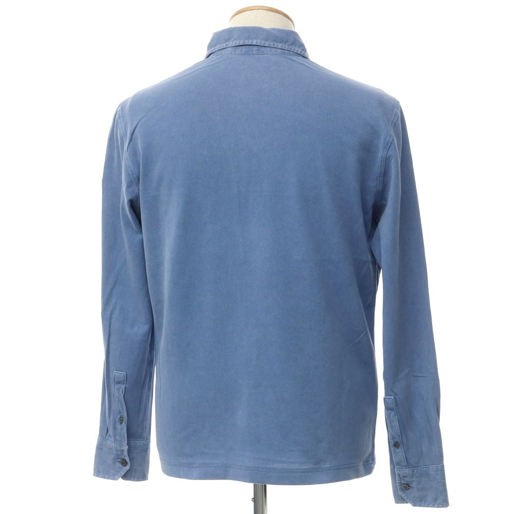 [Used] Drumohr Cotton Pique Long Sleeve Polo Shirt Blue [Size S] [BLU] [S/S/A/W] [Condition Rank C] [Men&