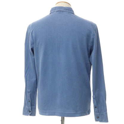 [Used] Drumohr Cotton Pique Long Sleeve Polo Shirt Blue [Size S] [BLU] [S/S/A/W] [Condition Rank C] [Men&