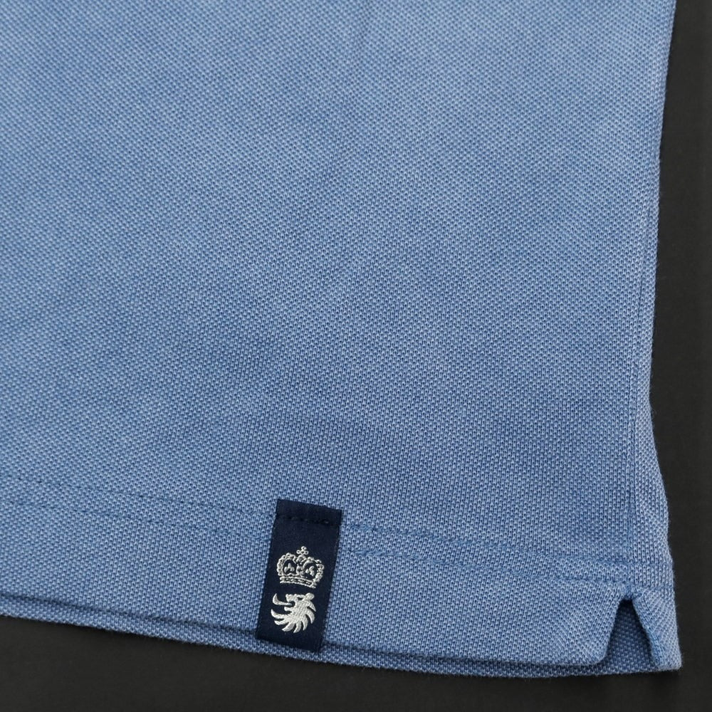 [Used] Drumohr Cotton Pique Long Sleeve Polo Shirt Blue [Size S] [BLU] [S/S/A/W] [Condition Rank C] [Men&