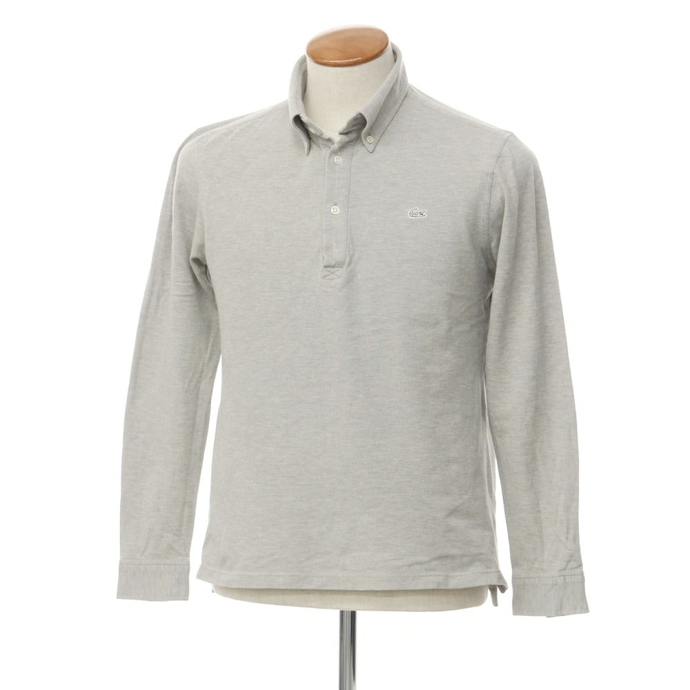 [Used] LACOSTE Cotton Long Sleeve Polo Shirt Grey [Size 4] [GRY] [S/S/A/W] [Condition Rank B] [Men&