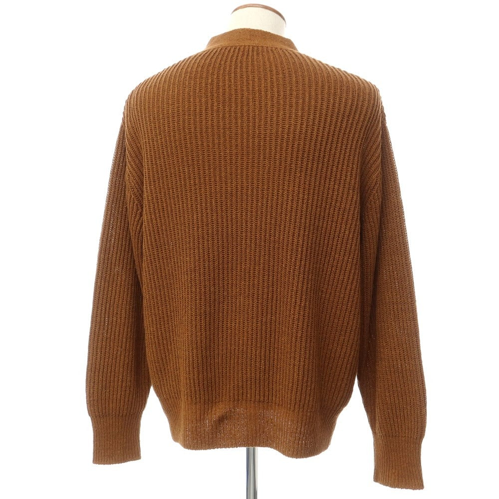 [Used] A.PRESSE Mid-gauge silk linen cardigan, brown [2] [Condition rank B] [Men&