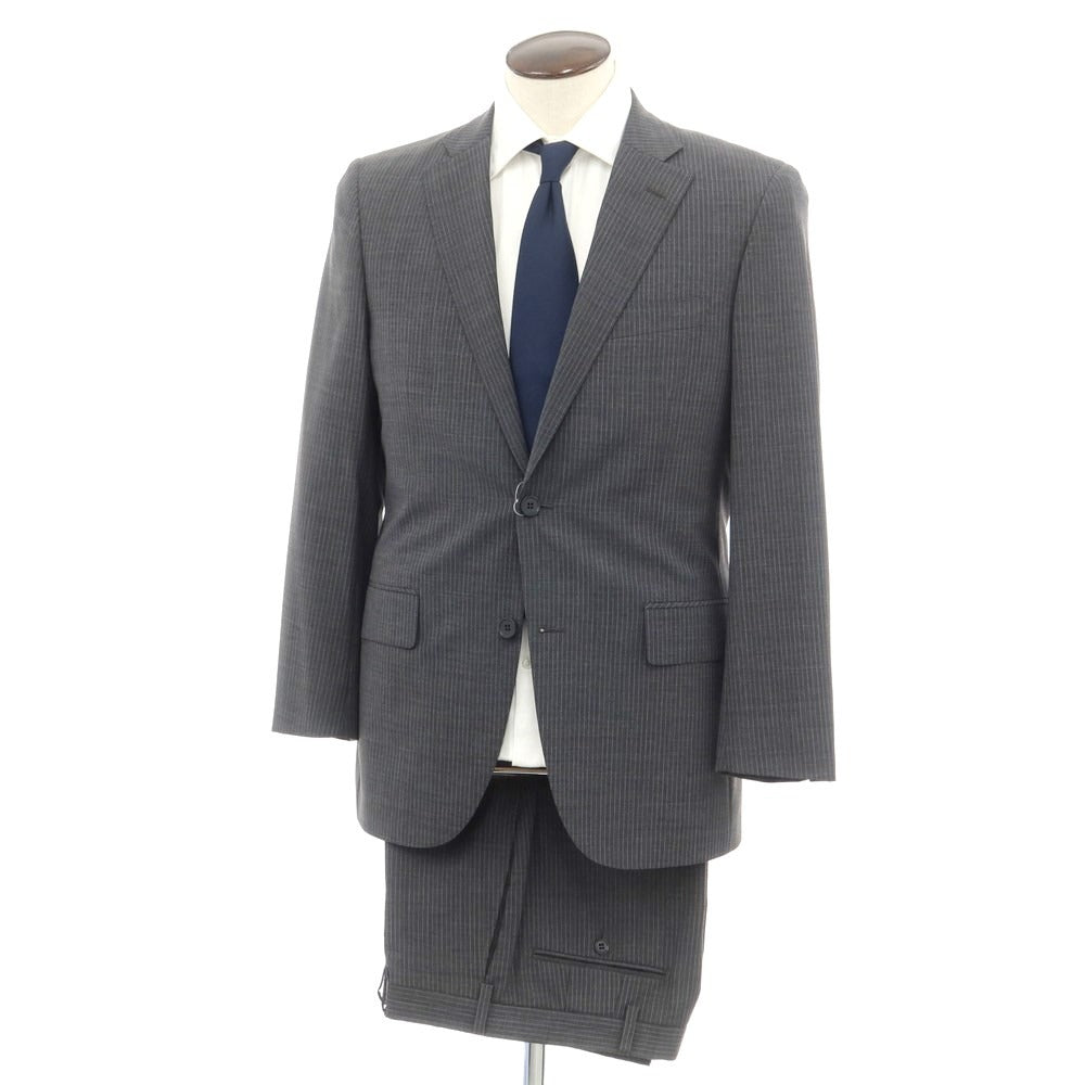 [Used] NEWYORKER Wool Polyester Striped 2-Button Suit Dark Gray x Lavender [A6] [Condition Rank B] ​​[Men&