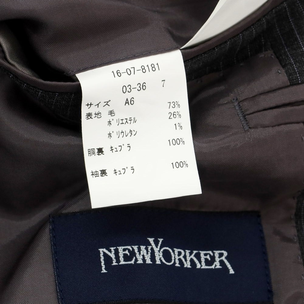 [Used] NEWYORKER Wool Polyester Striped 2-Button Suit Dark Gray x Lavender [A6] [Condition Rank B] ​​[Men&