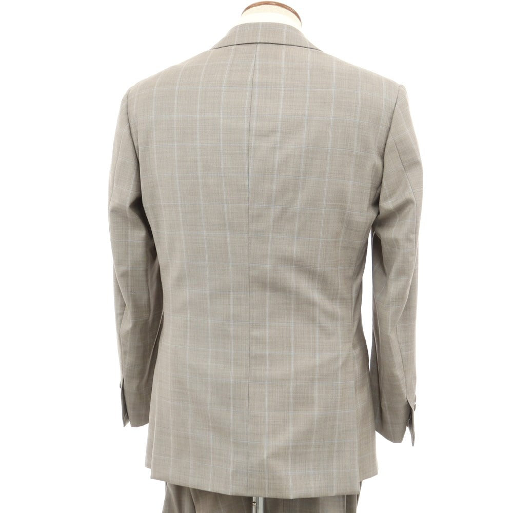 [Used] LIVERANO&amp;amp;LIVERANO Wool Check 3-Button Suit Greige x Light Blue [46] [Condition Rank C] [Men&