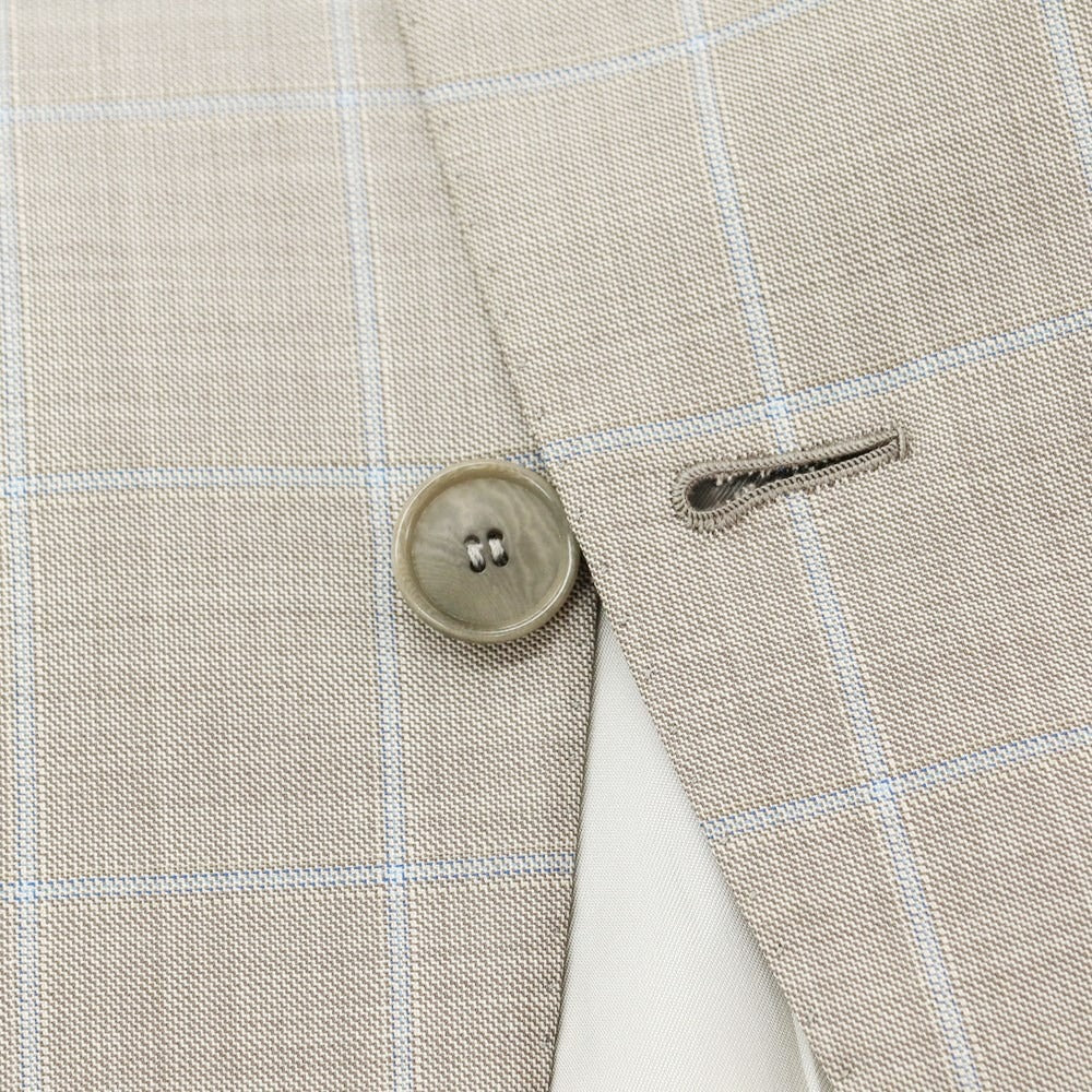 [Used] LIVERANO&amp;amp;LIVERANO Wool Check 3-Button Suit Greige x Light Blue [46] [Condition Rank C] [Men&