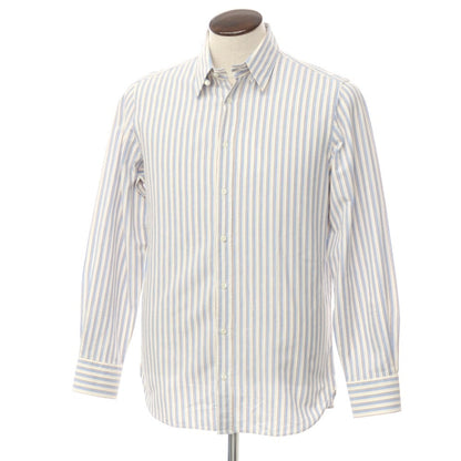 [Used] GUY ROVER Cotton Linen Striped Shirt White x Light Blue [41] [Condition Rank B] [Men&