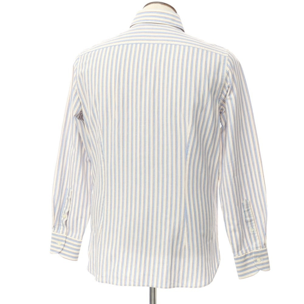 [Used] GUY ROVER Cotton Linen Striped Shirt White x Light Blue [41] [Condition Rank B] [Men&