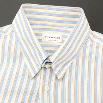 [Used] GUY ROVER Cotton Linen Striped Shirt White x Light Blue [41] [Condition Rank B] [Men&