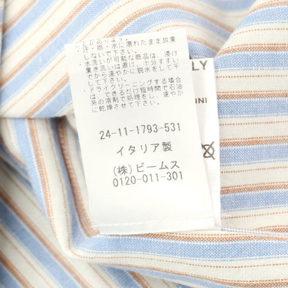 [Used] GUY ROVER Cotton Linen Striped Shirt White x Light Blue [41] [Condition Rank B] [Men&