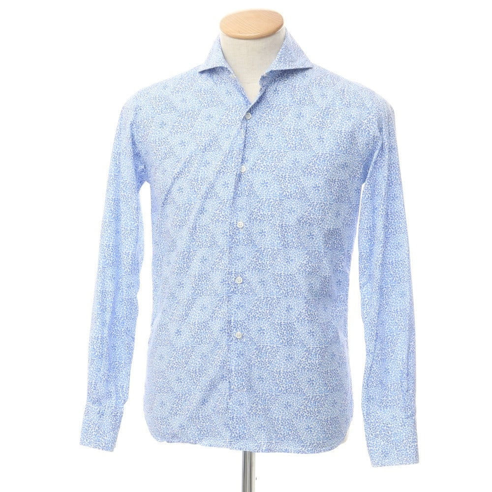 [Used] ORIAN Small Floral Casual Shirt White x Blue [XS] [Condition Rank B] [Men&