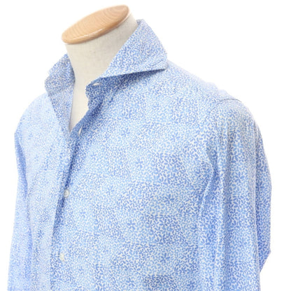 [Used] ORIAN Small Floral Casual Shirt White x Blue [XS] [Condition Rank B] [Men&