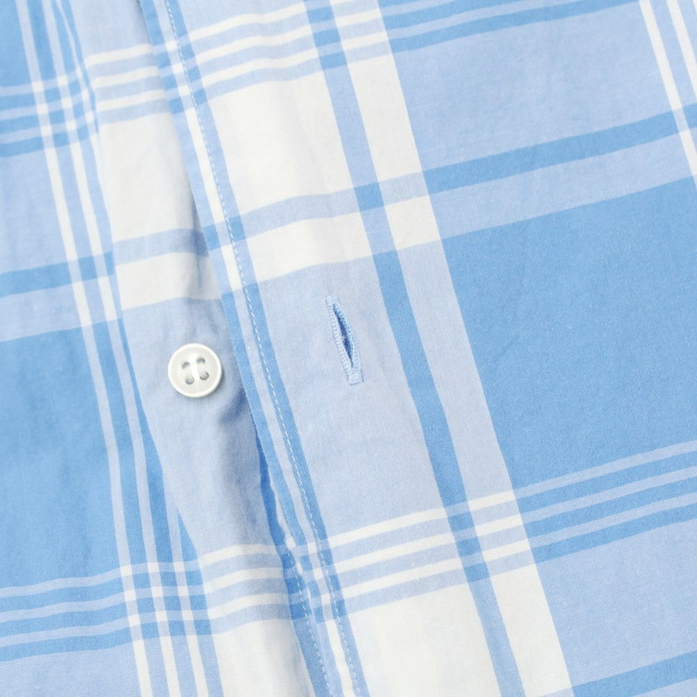 [Used] ORIAN Check Horizontal Collar Shirt Light Blue x White [XS] [Condition Rank B] [Men&