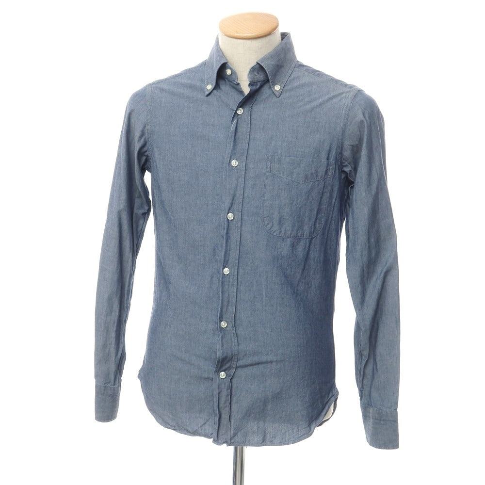 [Used] BEAMS F Chambray Button-down Shirt, Light Navy [XS] [Condition Rank C] [Men&