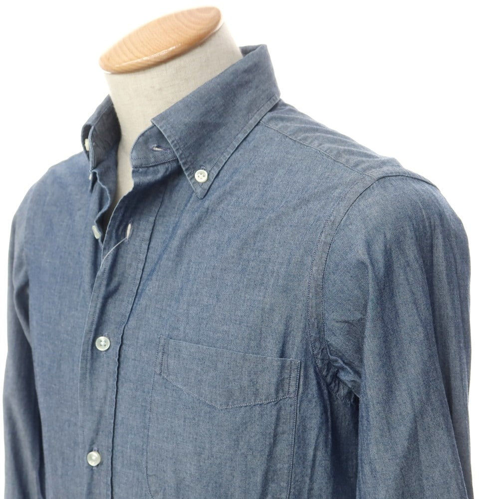 [Used] BEAMS F Chambray Button-down Shirt, Light Navy [XS] [Condition Rank C] [Men&