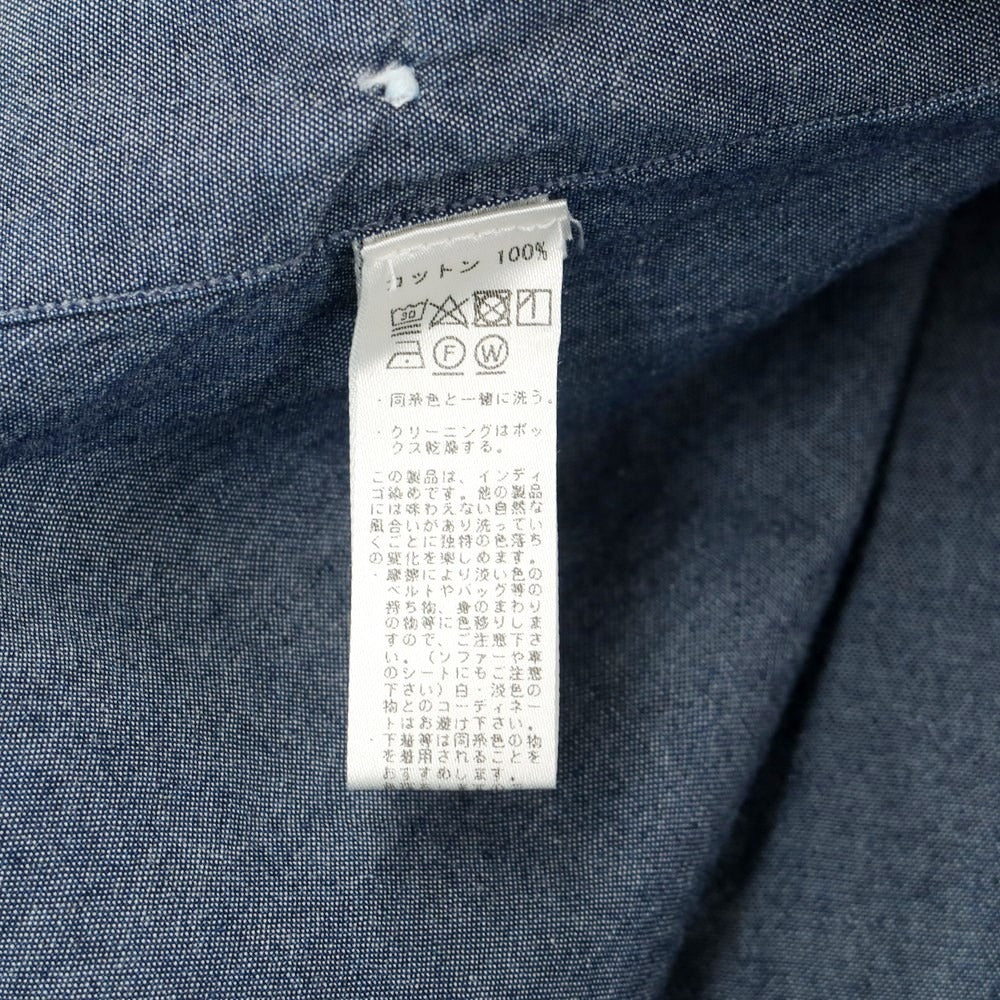 [Used] BEAMS F Chambray Button-down Shirt, Light Navy [XS] [Condition Rank C] [Men&