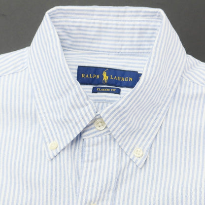 [Used] Ralph Lauren Oxford Stripe Button-down Shirt White x Blue [S] [Condition Rank B] ​​[Men&