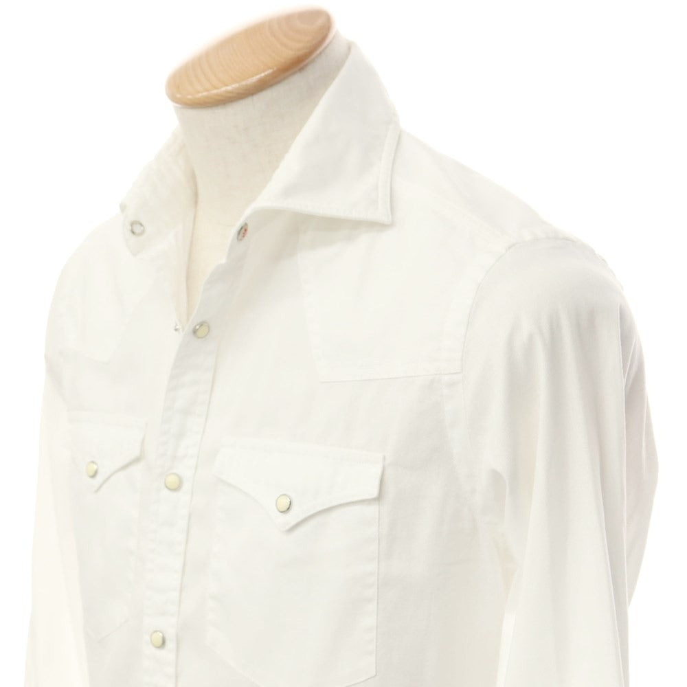 [Used] BOLZONELLA Cotton Western Shirt White [37] [Condition Rank B] [Men&